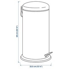【取引中】IKEA MJÖSA ミョーサ ペダル式ゴミ箱, グレー, 30 Lの画像