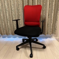 〔お取引き中〕オフィスチェア　サンワサプライ　レッド　メッシュ生地の画像