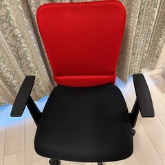 〔お取引き中〕オフィスチェア　サンワサプライ　レッド　メッシュ生地の画像