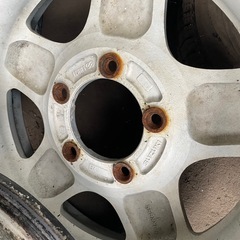 9月3日鉄くず屋に持ってく前に。ジムニー 逆履きホイールの画像