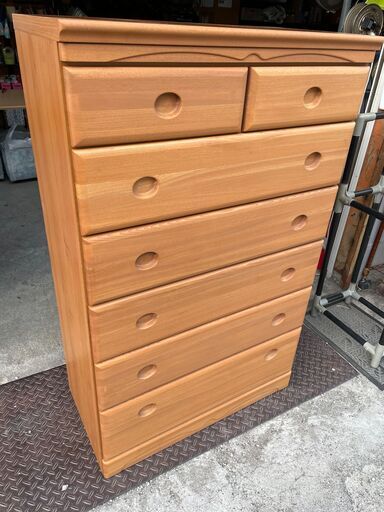 ※商談中※★状態〇★ 家具 みやざき木工 6段 ハイ チェスト リベラ W865xD450xH1390mm 280サイズ 箪笥 タンス 衣類 収納