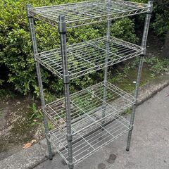 【リサイクルショップどりーむ天保山店】No.4093 メタルラック インテリア 家具 金属製 収納 棚の画像