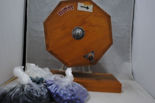 [1480] 新興式抽選器 ガラガラ抽選器 ガラポン 木製 レトロ