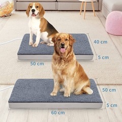 犬ベッド 冬 犬用ホットカーペット 電気 ペットホットマット ソファー 50*40cmの画像