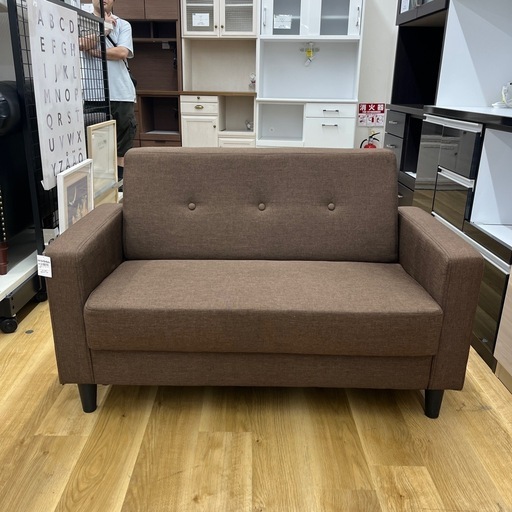 2人掛けソファー ファブリック ブラウン のご紹介です！