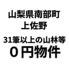 【山梨県南部町】山林・保安林・農地など合計31筆をお譲りし…