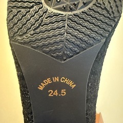 黒　パンプス　　新品　24.5cmの画像