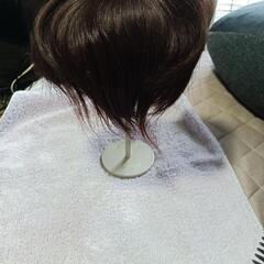 前髪ウィッグ　人毛　ダークブラウンの画像