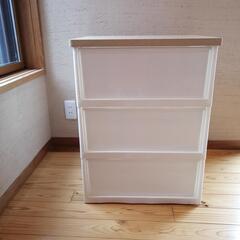衣装ケース 3段 キャスター付き プラスチックの画像
