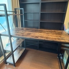 2つ 棚 本棚 ブラウン 高さ180cm 2つで定価約12000円の画像