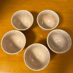 萩焼　湯飲み 5個セット 淡いクリーム色の画像