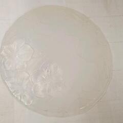 0830-199 ガラス　お皿　花柄の画像