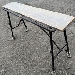 左官馬　作業台　高さ調整足場台　ソーホース　　最高約120cm  良品　の画像