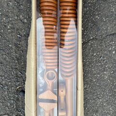  カーテンレール4本　リックウッドレール28  ミディアムオーク　シングルセット4本組　2.1mの画像