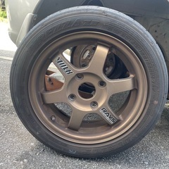 RAYS TE37 Volk Racing 14インチホイール、タイヤ4本セット（カプチーノでジムカーナ使用）の画像