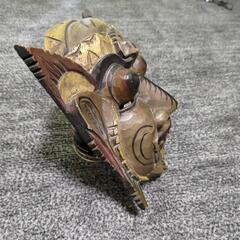 木彫りお面　インドネシア　バロン　聖獣　の画像