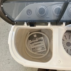 H2508-376 Daiya 二槽式小型洗濯機 2024年製 0-E102 取説付き 中古美品 動作確認済みの画像