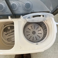 H2508-376 Daiya 二槽式小型洗濯機 2024年製 0-E102 取説付き 中古美品 動作確認済みの画像
