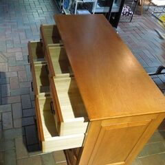 4段チェスト 整理箪笥 たんす 幅109cm 高さ80.5cm 木製 衣類収納 タンス 札幌市東区 新道東店の画像