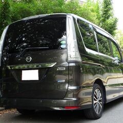 車検満タン セレナハイブリッド 後期 エマージェンシーブレーキ ナビ フルセグTV Bluetooth フリップダウンモニター アラウンドビューモニター 両側パワスラ インテリキー クルコン LEDライト ETCの画像