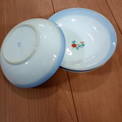 深川製磁　菊小鳥深皿　3枚 15.5cmの画像