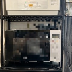 【値下げしました】アイリスオーヤマ レンジ台 冷蔵庫ラック 幅55×奥行35×高さ180cm ハイタイプ 耐荷重100kg キッチンラック ゴミ箱上ラック 組立品 スチール製 CMM-PRH5518 ブラックの画像
