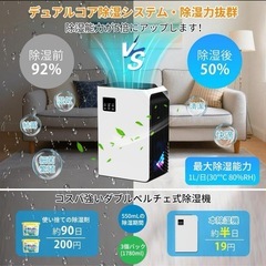 除湿機 2.5L大容量タンク 除湿量1L/日 強力小型除湿機 5~20畳対応の画像