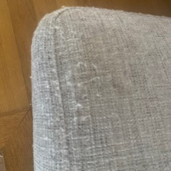 グレー オットマン 約50cm x 50cm スツール　四角形の画像