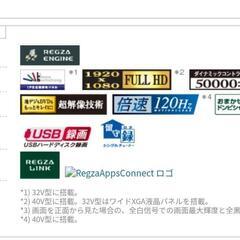 32インチ 超高画質 TOSHIBA REGZA 外付けUSBハードディスク録画超解像技術採用-レゾリューションプラスの画像