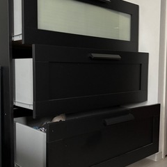 IKEA イケア　チェスト　3段　ブラックの画像