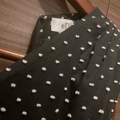 efla ドット柄ティアードボリュームワンピースの画像