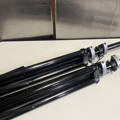 K&M (ケーアンドエム) アルミ製 スピーカースタンド 21450B 2本セット パイプ35mm対応 KONIG & MEYER 中古品 ③の画像