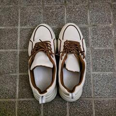 【ほぼ新品】レディース厚底シューズ(25.5〜26.0cm)の画像