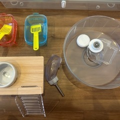 ハムスター飼育セット　GEX グラスハーモニー 450 High 付属品多数 の画像