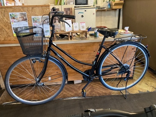 【SALE！8月末まで防犯登録無料！後輪タイヤ・後輪チューブ新品！】シングルギア　27インチ自転車　ブラック