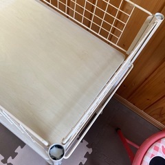 早く取りに来てくれる方優先　
キャスター付き　2段ワゴン　おまけ付きの画像