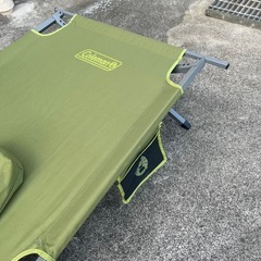 【商談中】コールマン　組立式ベッド　キャンプ　収納　グリーン の画像