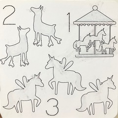 水ぬりえ　フェアリー、ユニコーン好きの子に🩷　MAGIC WATER COLOUR-IN CARDSの画像