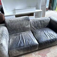 ◆購入100万円 高級 レザー ソファ 2人かけ 大型 アクタス/ボーコンセプト系◆の画像