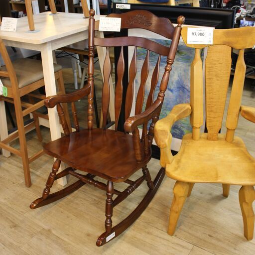 ロッキングチェア　アンティーク　引き取り限定‼ アンティーク ロッキンチェア 木製