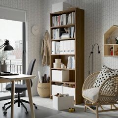 【定価11000円★美品】IKEA ビリー 本棚 オーク調の画像