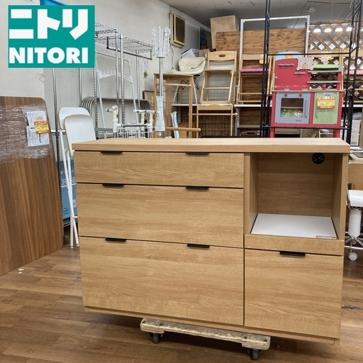 ジモティー限定価格！S129 ⭐ NITORI ニトリ キッチンカウンターエトナ120 幅119.5cm USED 綺麗