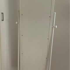 【無料】白のアンティーク風全身鏡の画像