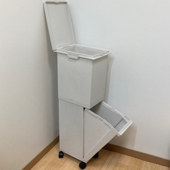 ニトリ　スリム分別ペール2段①の画像