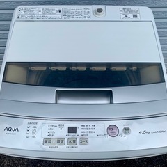 全自動洗濯機　アクア　4.5kg  21年製　AQW-S45Jの画像