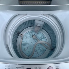 全自動洗濯機　アクア　4.5kg  21年製　AQW-S45Jの画像