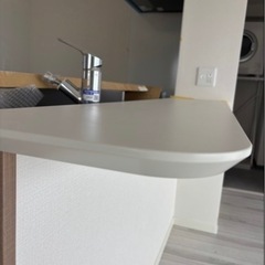 Panasonicキッチンカウンター天板ホワイトアッシュ色の画像