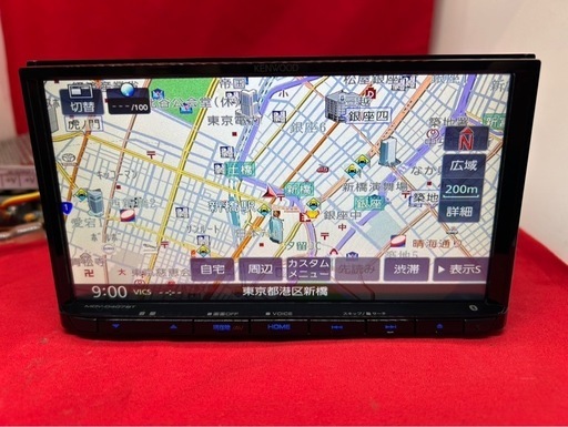 美品☆KENWOOD 2025年春地図　MDV-D407BT 新品バックカメラ付