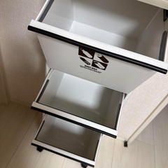 アスベル ゴミ箱 資源ゴミ 分別ワゴン ワイド 3段の画像