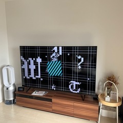 テレビボード 180cm幅 木目調 たなつき棚付きの画像